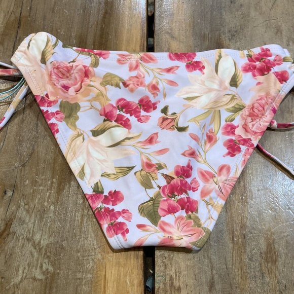 Kona Sol Swim Kona Sol Womens Keyhole Hipster Lavender Floral Bikini Bottom Size S Nwt